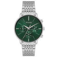 Wesse WWG401104SSA Quartz Çelik Gri Yeşil Kadran 42 mm Erkek Kol Saati