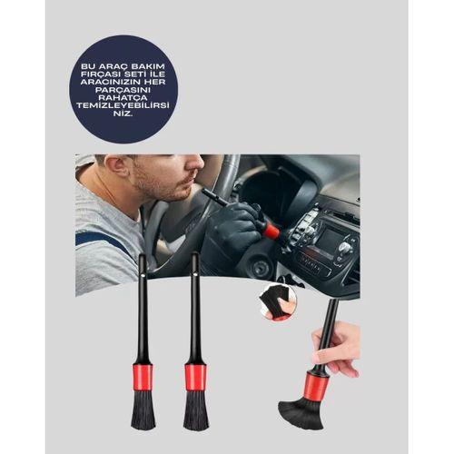 5 Boy Fırçalı Araba Temizlik Seti-derin Temizlik Sağlayan Yumuşak Fırçalar