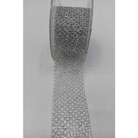 Gümüş File Simli Organze Kurdele 4Cm