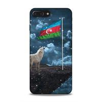 Apple Iphone 8 Plus Uyumlu Kılıf Azarbaijan (25) Antişok Kapak Kurt Bayrak