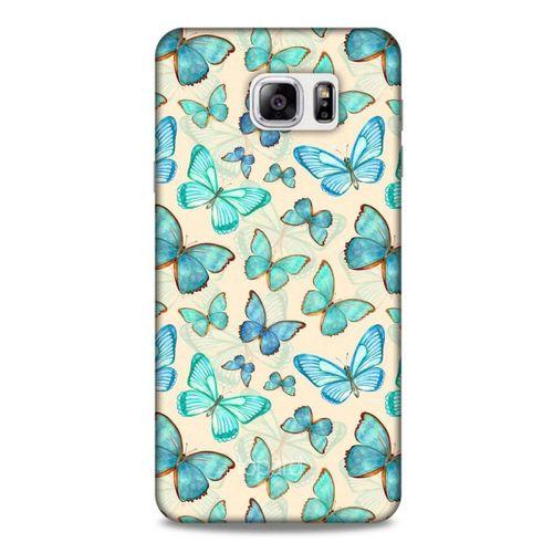 Samsung Galaxy Note 5 Kılıf Kelebek Etkisi (13) Silikon Kap Lacivert