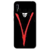 Potkal Hediye Fabrikası Huawei Y6 2019 Kılıf HD Desen Baskılı Arka Kapak - V for