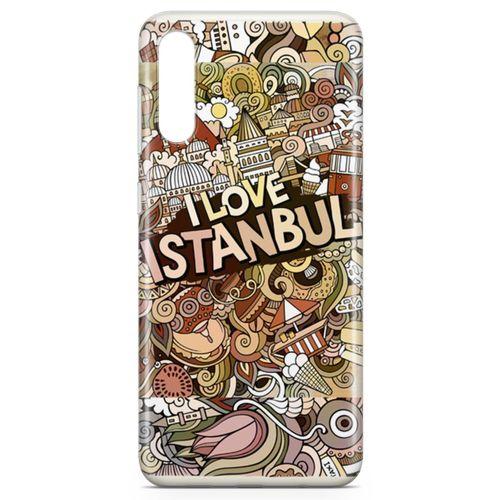 Samsung Galaxy A70s Kılıf İstanbul Doodle Arka Kapak Koruma Desenli Full Koruyucu