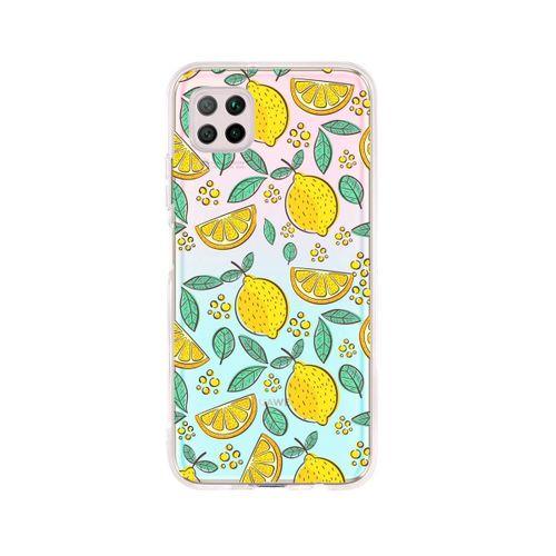 Huawei P40 Lite Limonlar Desenli Premium Şeffaf Silikon Kılıf