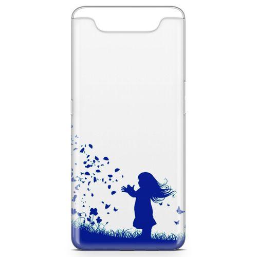 Samsung Galaxy A80 Kılıf Özgür Kız Arka Kapak Koruma Desenli Full Koruyucu