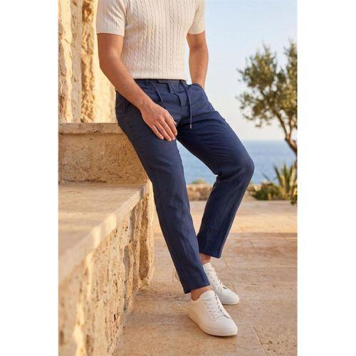Brent Havuç Kesim Hürrem Kumaş Boyfriend Kalıp Jogger Erkek Pantolon - Lacivert