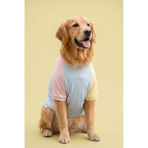 Bubbles Pastel Orta ve Büyük Irk Köpek Tişörtü | Yazlık Köpek Kıyafeti