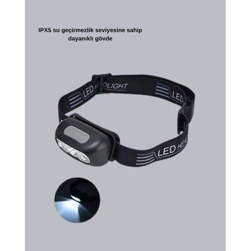 Ipx5 Su Geçirmez Şarjlı Led Kafa Feneri | Hareket Sensörlü, Ayarlanabilir 60° Far