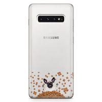 Samsung Galaxy S10 Kılıf Köpek Maması Pug Arka Kapak Koruma Desenli Full Koruyucu