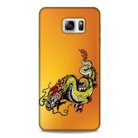 Samsung Galaxy Note 5 Kılıf Dragons (28) Arka Kapak Tatoo Sarı Ejderha