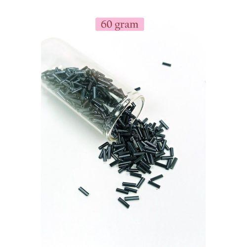 Uzun Boru Kesme Boncuk Çap 2mm Uzunluk 10 mm - 60 Gram - Koyu Yeşil - BNC266