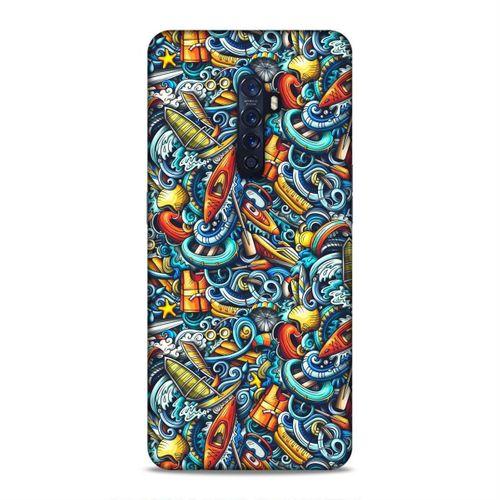 Oppo Reno 2 Kılıf Deniz Sporlari Doodle Arka Kapak Silikon Koruma Full Koruyucu