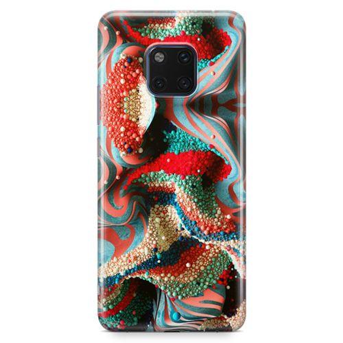Huawei Mate 20 Pro Kılıf Kabartma İnciler Arka Kapak Koruma Desenli Full Koruyucu