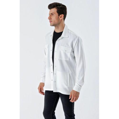 20193 Oversize Erkek Gömlek - Beyaz