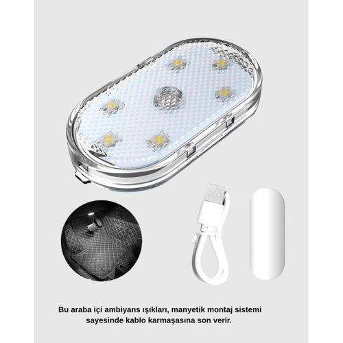 Manyetik Araba İçi Ambiyans Led Işık Seti – Kolay Montajlı Ve Kablolara Gerek Yok