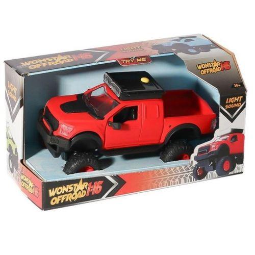 Sesli Işıklı İş Makinaları 25 cm Kamyon - 4016 - Kırmızı