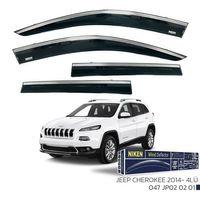 Jeep Cherokee 2014 Sonrası - Kromlu Cam Rüzgarlığı 4Lü Parça
