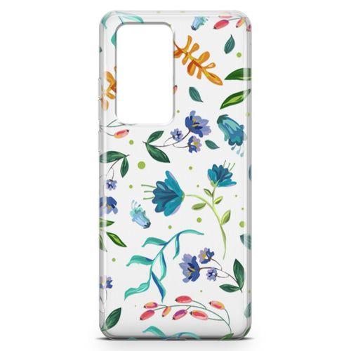 Huawei P40 Pro Kılıf Kır Çiçekleri Arka Kapak Koruma Desenli Full Koruyucu