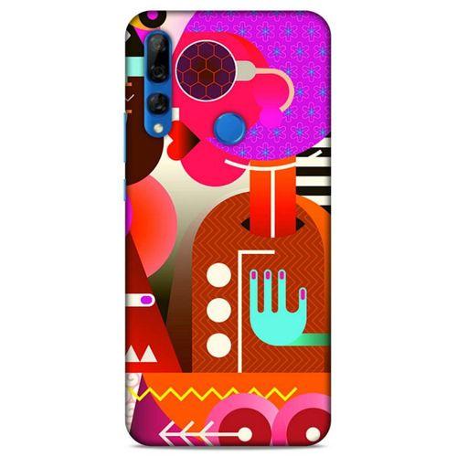 Lopard Huawei Y9 Prime 2019 Uyumlu Kılıf Soyut Sanat (16) Desenli Kalın Kılıf