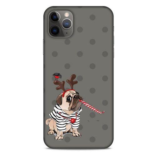 Animax Boynuzlu Pug Apple Iphone 11 Pro Max Kılıf Desenli Silikon