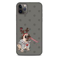 Animax Boynuzlu Pug Apple Iphone 11 Pro Max Kılıf Desenli Silikon