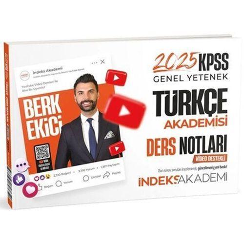 2025 KPSS Türkçe Akademisi Video Ders Notları İndeks Akademi