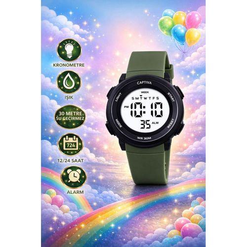 Captiva Digital 3 Atm Suya Dayanıklı Işık+Alarm+Kronometre+Takvimli Çoçuk Kol Saati CP.YN001M3