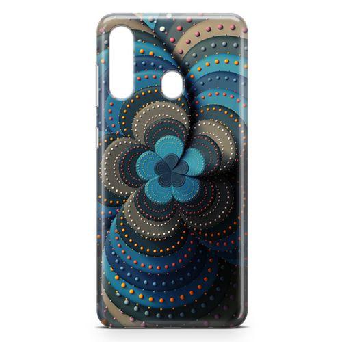 Samsung Galaxy A20s Kılıf İnci Taşlı Çiçek Arka Kapak Koruma Desenli Full Koruyucu