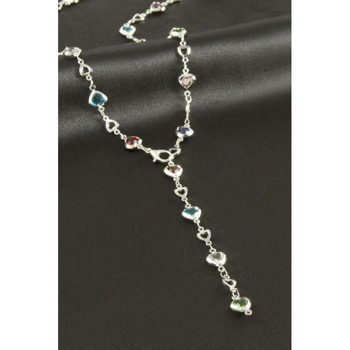 Kalp Zirkon Taşlı Y Kolye