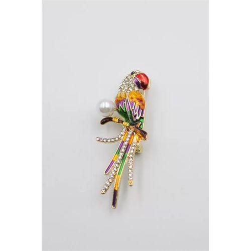 Papağan Broş - ÇOK RENKLİ