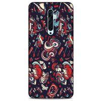 Retro (6) Desen Silikon Kılıf Renkli Oppo Reno 2z Kılıf