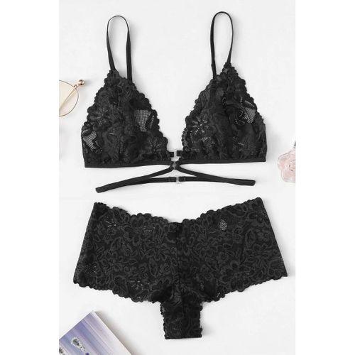 Kadın Siyah Özel Şık Sütyen Külot Takımı