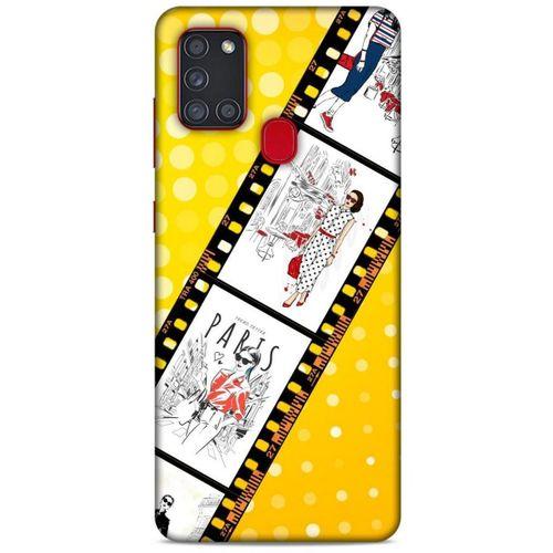 Sokak Modası 84 Samsung Galaxy A21s Kılıf Desenli Silikon