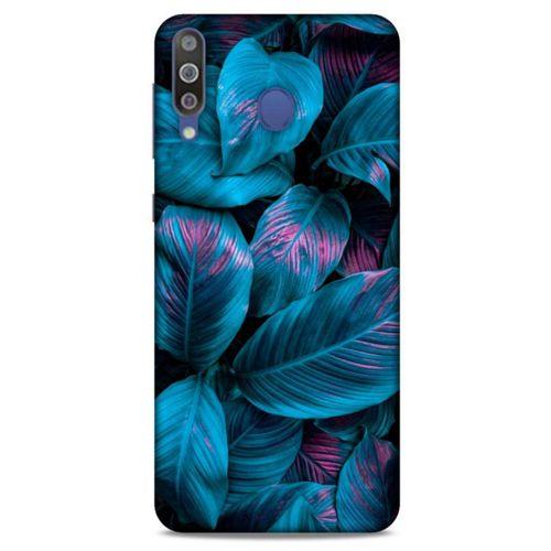 Samsung Galaxy M30 Uyumlu Kılıf Mavi Delisi (48) Bumper Kılıf Yaprak