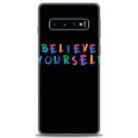 Samsung Galaxy S10 Kılıf HD Baskılı Kılıf - Believe + Tam Ekran Koruyucu