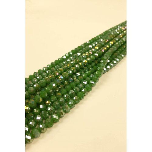 Mat Yeşil, Kristal Boncuk 8 mm