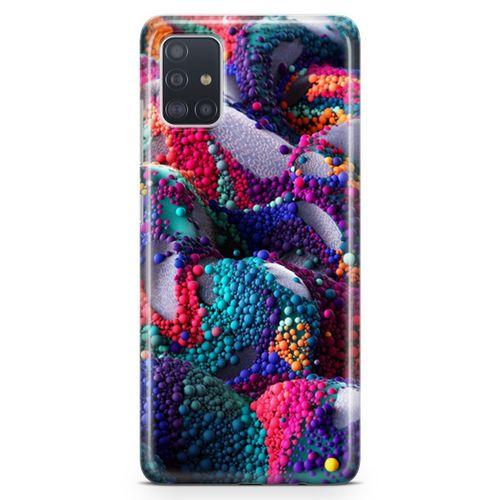 Samsung Galaxy A51 Kılıf Renkli Boncuk 3d Arka Kapak Koruma Desenli Full Koruyucu