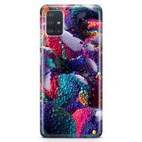 Samsung Galaxy A51 Kılıf Renkli Boncuk 3d Arka Kapak Koruma Desenli Full Koruyucu