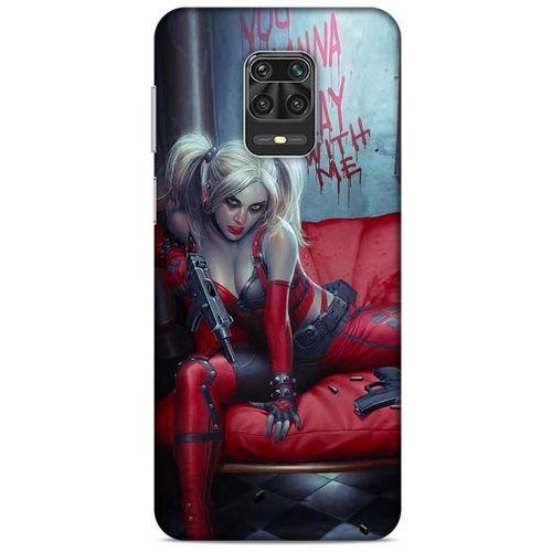 Xiaomi Redmi Note 9S Uyumlu Kılıf Harley Quinn (22) Tam Koruma Kılıfı Kırmızımsı kahverengi
