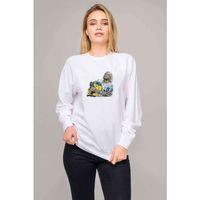 Eric Clapton Gitar Muzik Baskılı Beyaz Kadın Sweatshirt