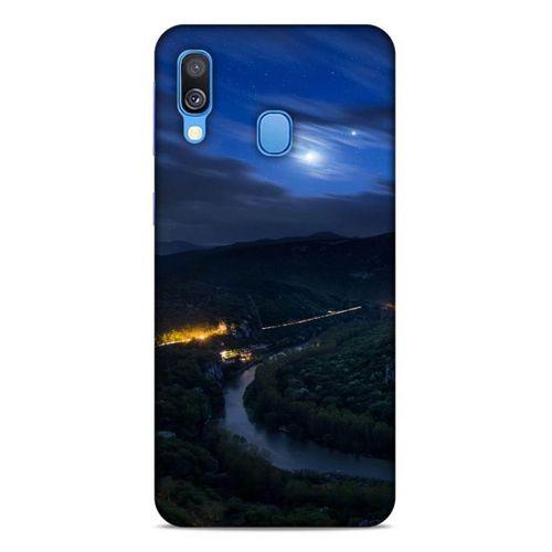Lopard Samsung Galaxy A40 Uyumlu Kılıf Gece'S (50) Shockproof Kılıf Şehir Işıkları