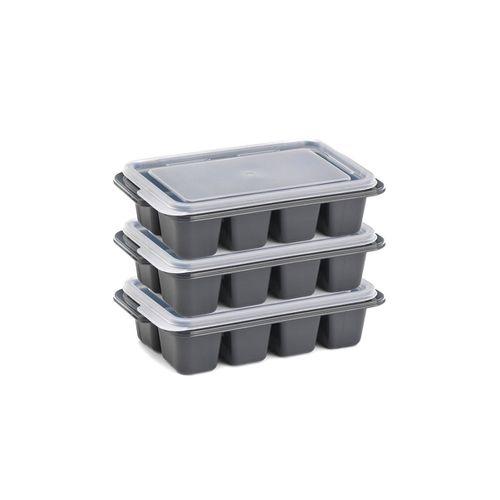 Kapaklı Plastik 3'lü Mini Küp Buzluk