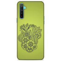Lopard Oppo Realme 6i Uyumlu Kılıf Tattoo's (40) Fit Silikon Kılıf Çiçek Dövmesi