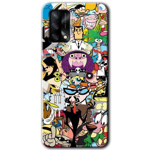 MRCİLETİSİM Oppo A54 Kılıf Baskılı Kapak - Süper Çizgi Kahramanlar + 5D Tam Kaplayan Cam