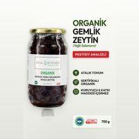 Organik Gemlik Yağlı Salamura Siyah Zeytin 700gr