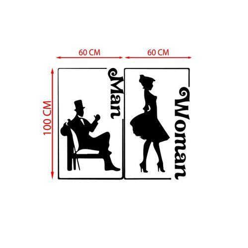 Man-women Tuvalet-wc Kapı Sticker