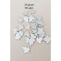 Oya Abiye Bileklik Kolye Pleksi Metalik Plastik Pul Gümüş Renk 24 gram 90 adet - BNC592