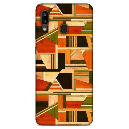 Lopard Samsung Galaxy A20 Uyumlu Kılıf Wood'X (45) Liquid Air Kılıf Baskılı