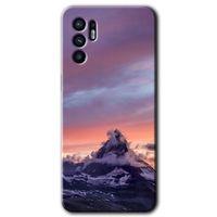 OPPO Oppo Reno 6 Kılıf HD Desen Baskılı Arka Kapak + Temperli Cam - Zirve