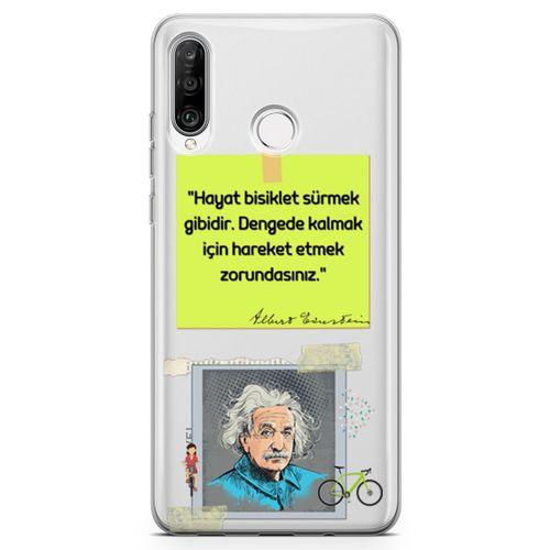 Huawei Nova 4e Kılıf Caps Eisnstein Arka Kapak Koruma Desenli Full Koruyucu